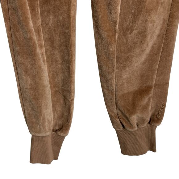 Ragdoll Los Angeles Tan Velour Joggers Pants‎ Braided Drawstring Waist Womens XS - Picture 6 of 13